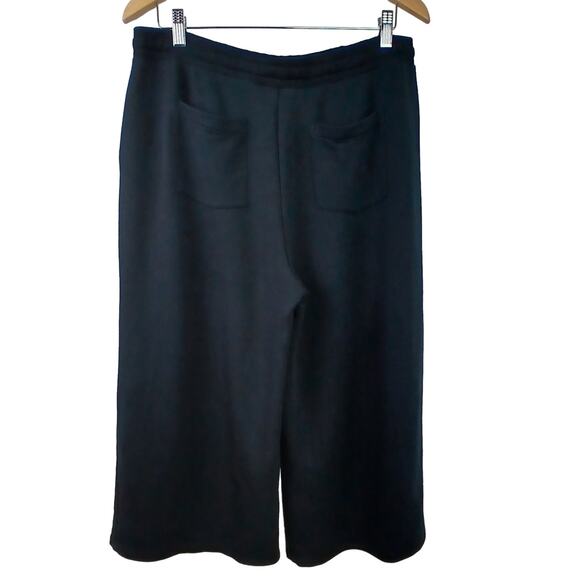 Lauren Ralph Lauren Black Label SZ L Super Soft Viscose Blend Wide Cropped Pants - Picture 4 of 8